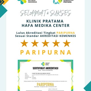 Informasi akreditasi Paripurna Hafa Medika Center